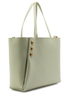 Balmain Emblème Leather Tote bag - Olive - One Size