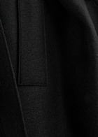 Harris Wharf London Belted Wool Trench Coat Black