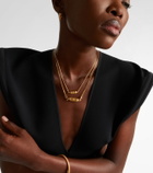 Marie Lichtenberg Coco Micro 18kt gold locket necklace with emeralds