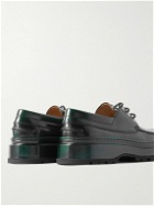 Jacquemus - Pavane patent-leather loafers - Green