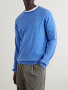 William Lockie - Merino Wool Sweater - Blue