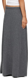 LE17SEPTEMBRE Gray Moro Cashmere Knit Maxi Skirt