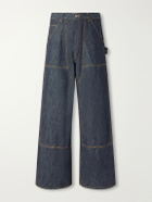 FULLCOUNT - Double-Knee Wide-Leg Jeans - Blue
