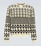 Saint Laurent - Intarsia cotton-blend sweater