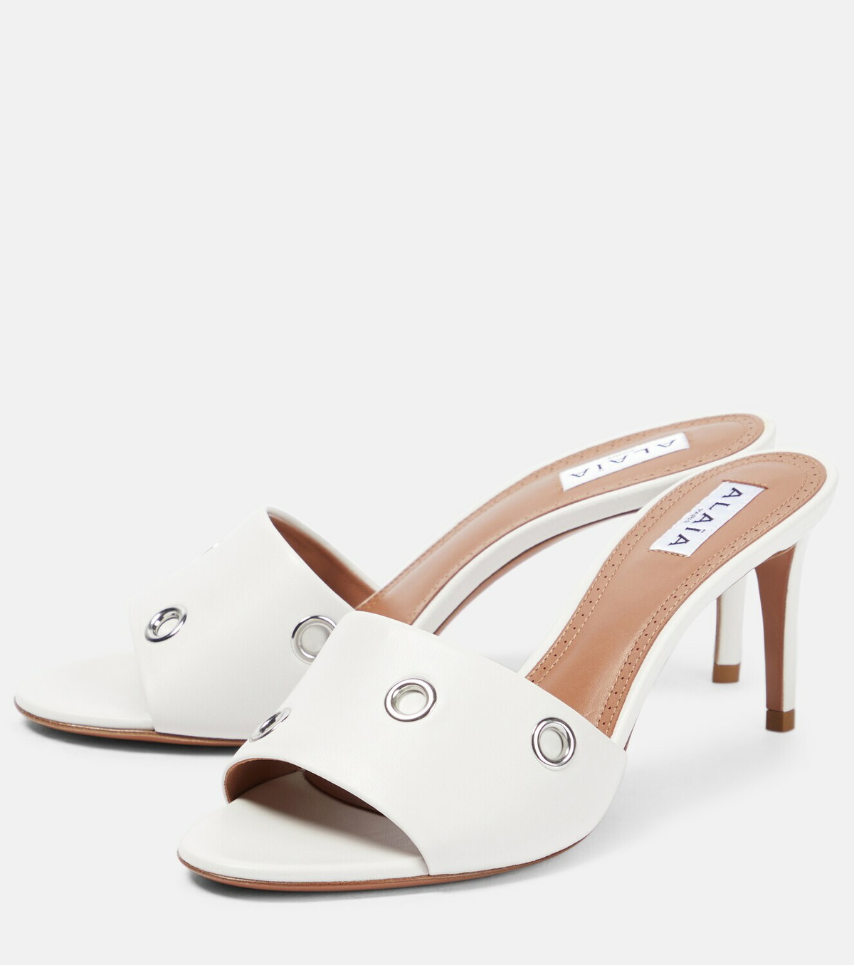Alaïa Oeillets embellished leather sandals