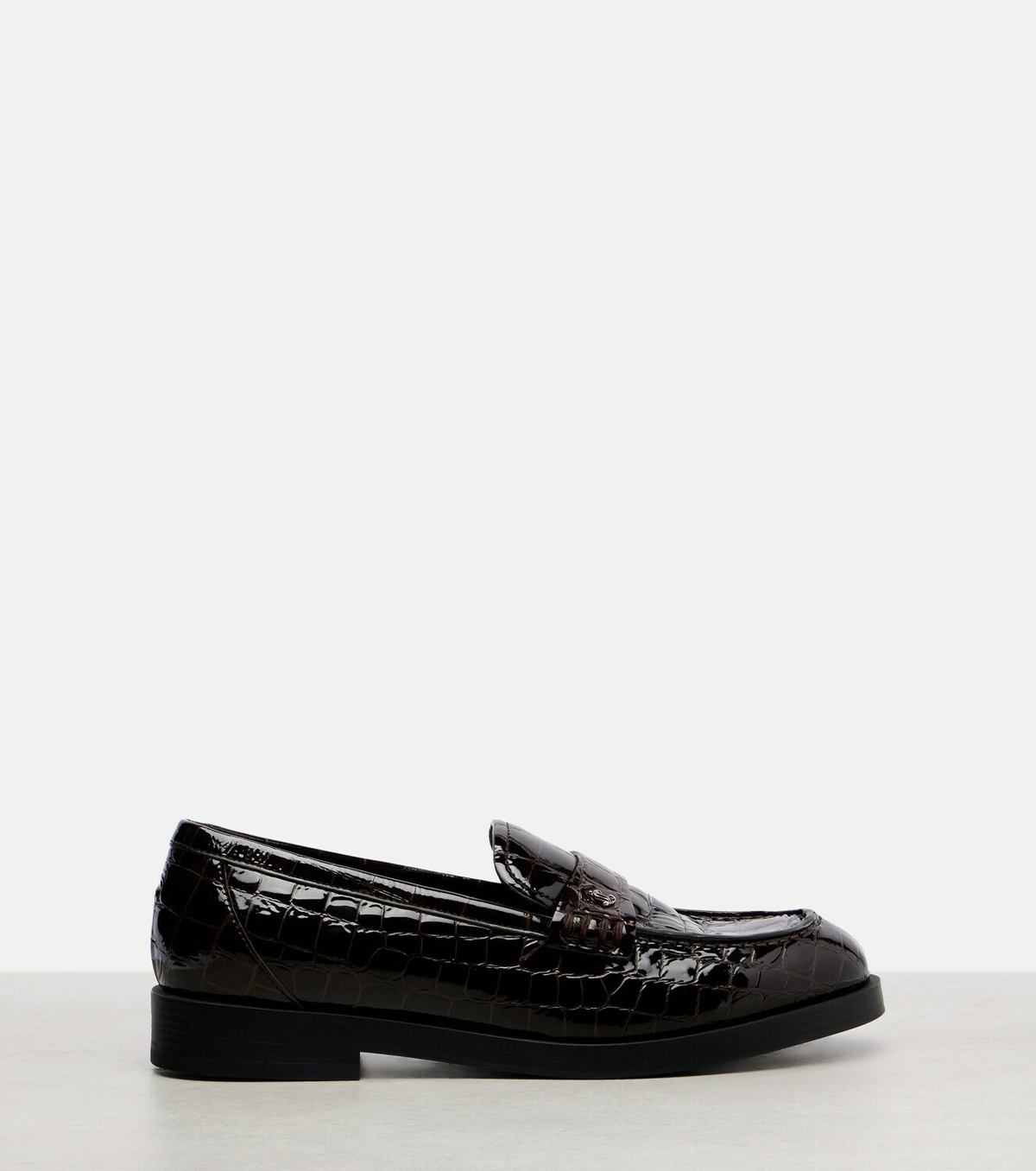 Jimmy Choo Ivy croc-effect patent leather loafers