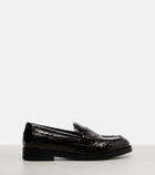 Jimmy Choo Ivy croc-effect patent leather loafers