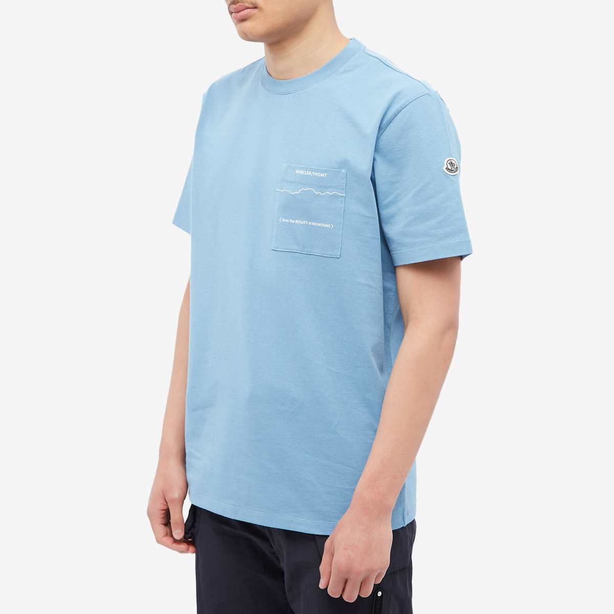 Moncler Men's Genius x Fragment T-Shirt in Blue Moncler