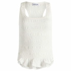 Peachy Den Women's Deba Shirred Tank in Porcelain