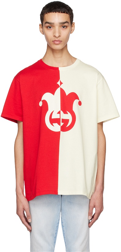 Photo: Gucci Red & White Jester T-Shirt