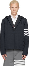 Thom Browne Navy Ripstop Light Weight Down Jacket