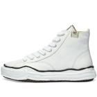 Maison MIHARA YASUHIRO Men's Original Sole Leather Hi-Top Sneakers in White
