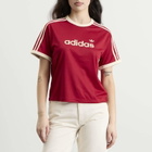 Adidas Women's Mesh T-Shirt in Team Victory Red/Warm Vanilla