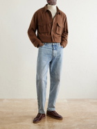 Caruso - Houndstooth Brushed Wool Overshirt - Neutrals