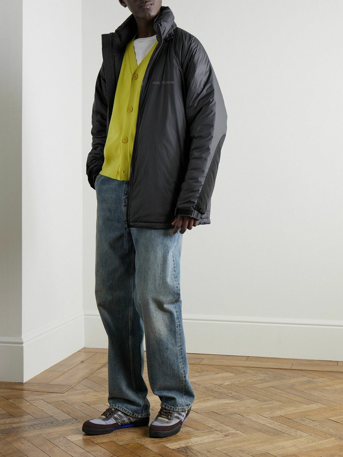 Acne Studios - Oversized Logo-Print Shell Down Jacket - Black Acne