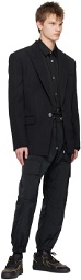 Balmain Black Single-Button Blazer