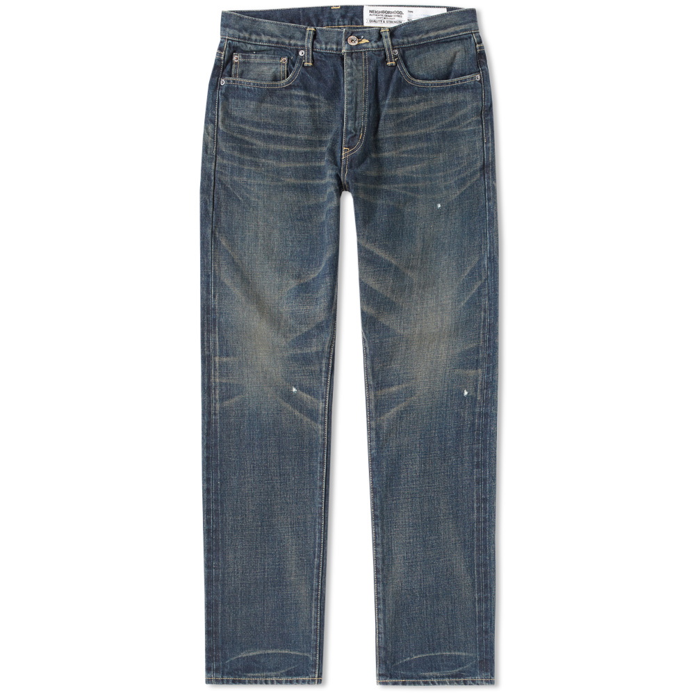 Neighborhood Washed Deep Narrow Jean Indigo 14oz Denim | END.