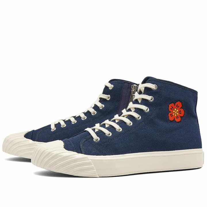 Photo: Kenzo Paris Men's Boke Flower High Top Sneakers in Midnight Blue