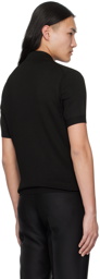 TOM FORD Black Spread Collar Polo