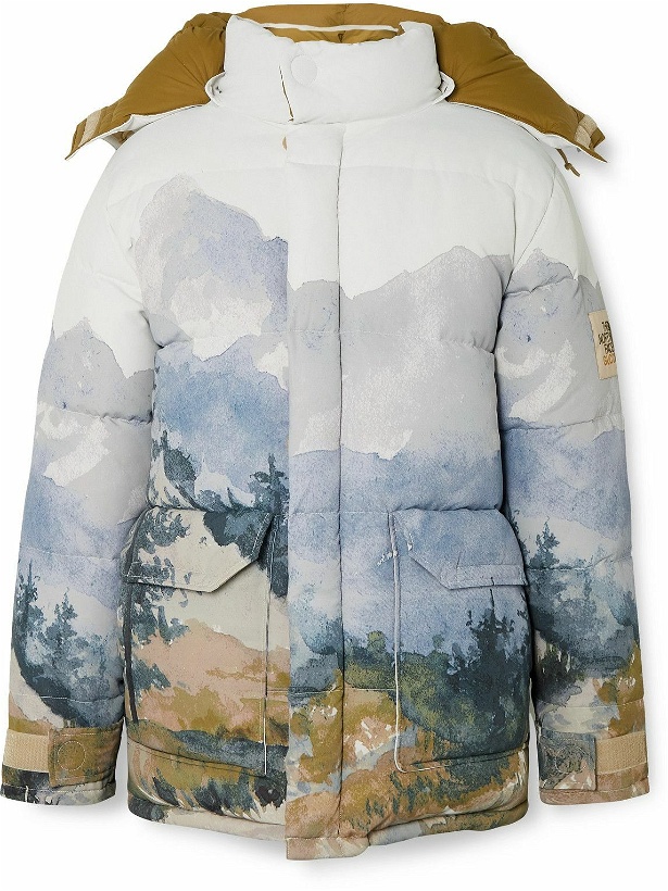 Photo: GUCCI - The North Face Printed Quilted Shell Hooded Down Jacket - Blue