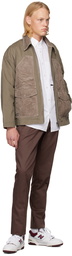 Izzue Khaki Paneled Jacket