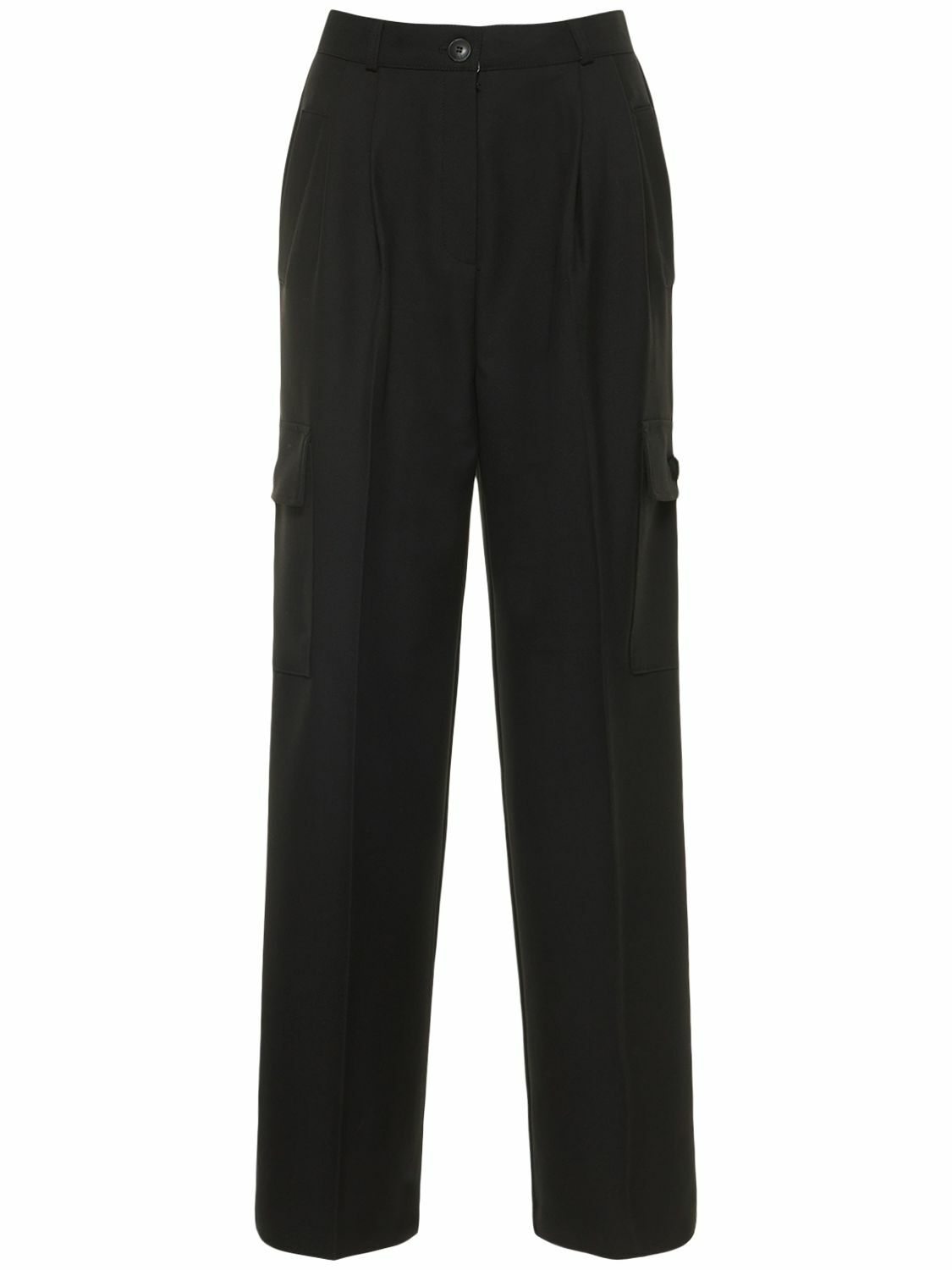 パンツ TheFrankieShop Maesa wideleg cargo pants THE FRANKIE SHOP Maesa pleated woven wide-leg cargo pants