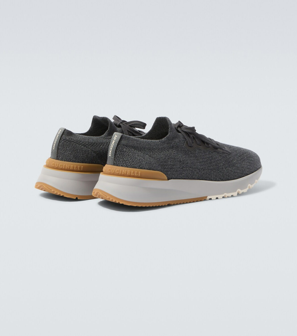Brunello Cucinelli Leather-trimmed sneakers