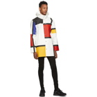 Stutterheim White and Multicolor Stockholm Mondrian Coat