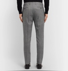 De Petrillo - Grey Slim-Fit Prince of Wales Checked Virgin Wool Suit Trousers - Gray