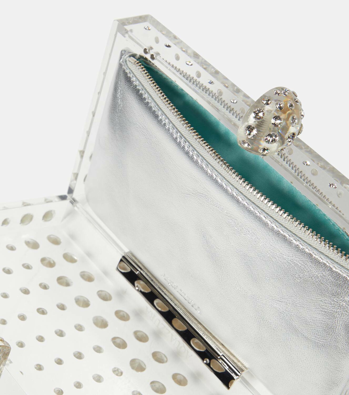 Aquazzura Tequila crystal-embellished clutch