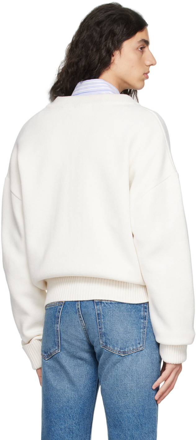 AMI Paris Off-White Ami de Cœur Cardigan AMI