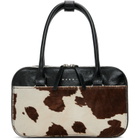 Marni Black & Brown Small Cow Print Bowling Bag