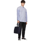 Comme des Garcons Shirt Blue and White Stripe Vented Sleeves Shirt