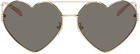 Gucci Gold Heart Sunglasses