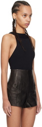 KHAITE Black 'The Campagna' Bodysuit