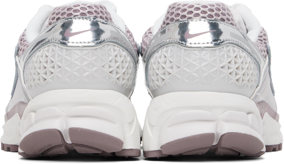 Nike White & Silver Zoom Vomero 5 Sneakers