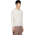 Homme Plisse Issey Miyake Off-White A-POC Inside Pleated Long Sleeve T-Shirt