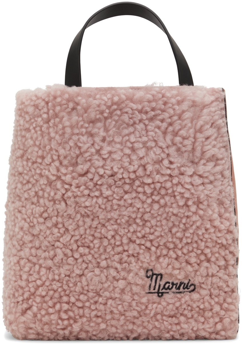 Museo Soft Mini Bag in bright pink shearling