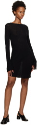Our Legacy Black Two Face Midi Dress