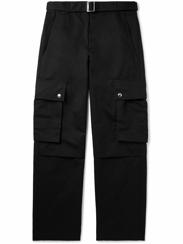 Photo: Jacquemus - Tapered Belted Cotton and Linen-Blend Twill Cargo Trousers - Black