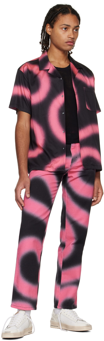 Double Rainbouu Black Printed Trousers