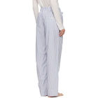 Tekla Blue & White Poplin Pyjama Pants