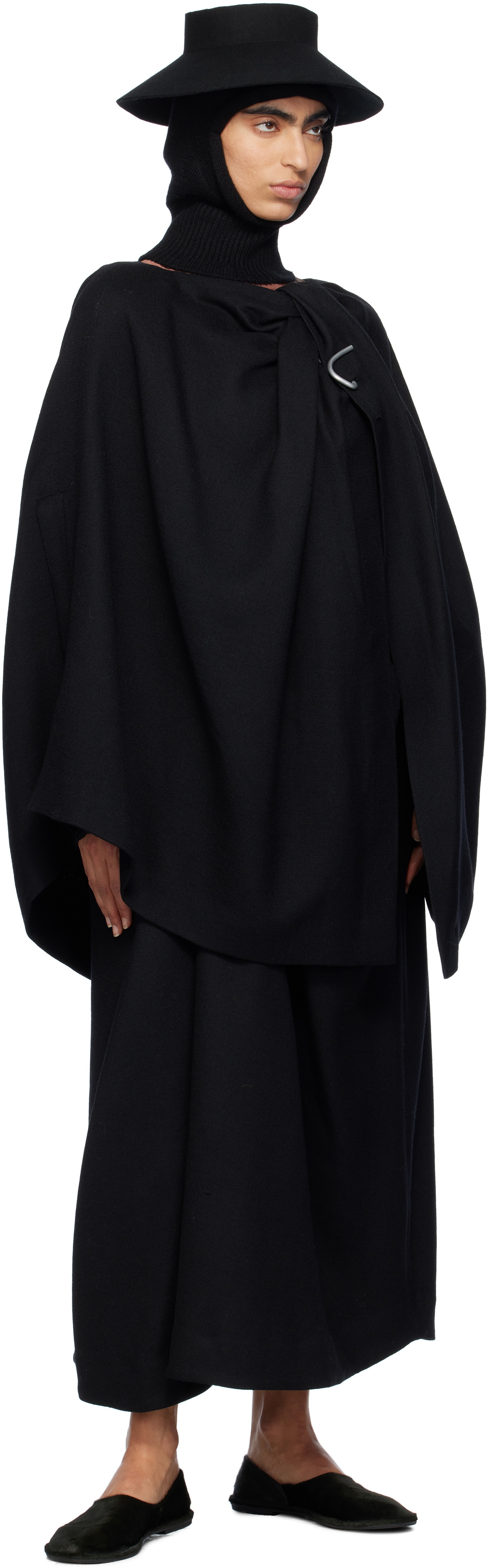 ISSEY MIYAKE Black Entwine Maxi Skirt