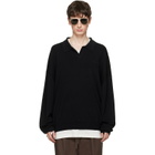 Fear of God ESSENTIALS Black Signature 90s Knit Polo