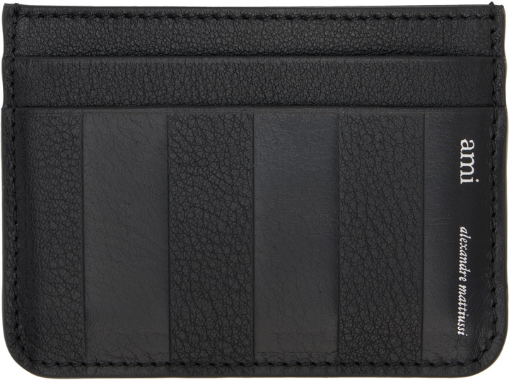 Photo: AMI Paris Black Leather Midi Card Holder