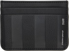 AMI Paris Black Leather Midi Card Holder