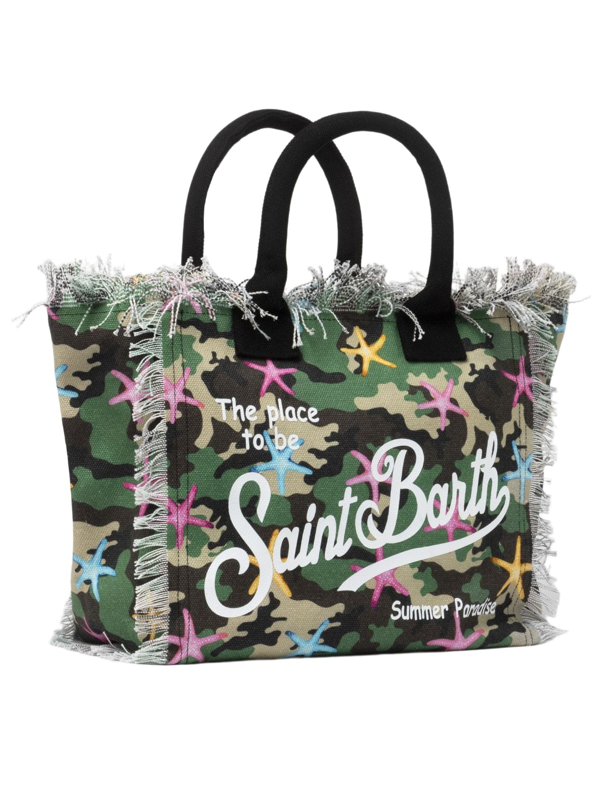 MC2 Saint Barth Camouflage Starfish Cotton Canvas Vanity Tote Bag