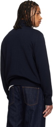 Givenchy Navy Cotton Turtleneck Sweater