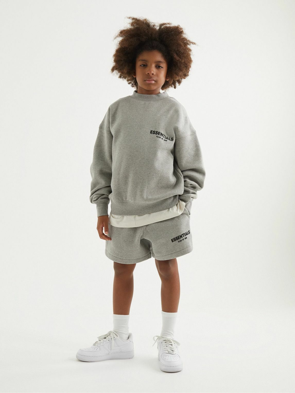 Fear of God Essentials Kids - Logo-Flocked Cotton-Blend Jersey ...