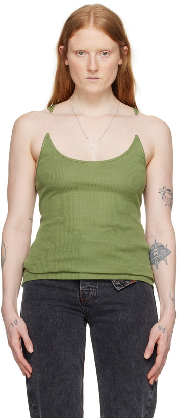 Photo: Y/Project SSENSE Exclusive Green Tank Top